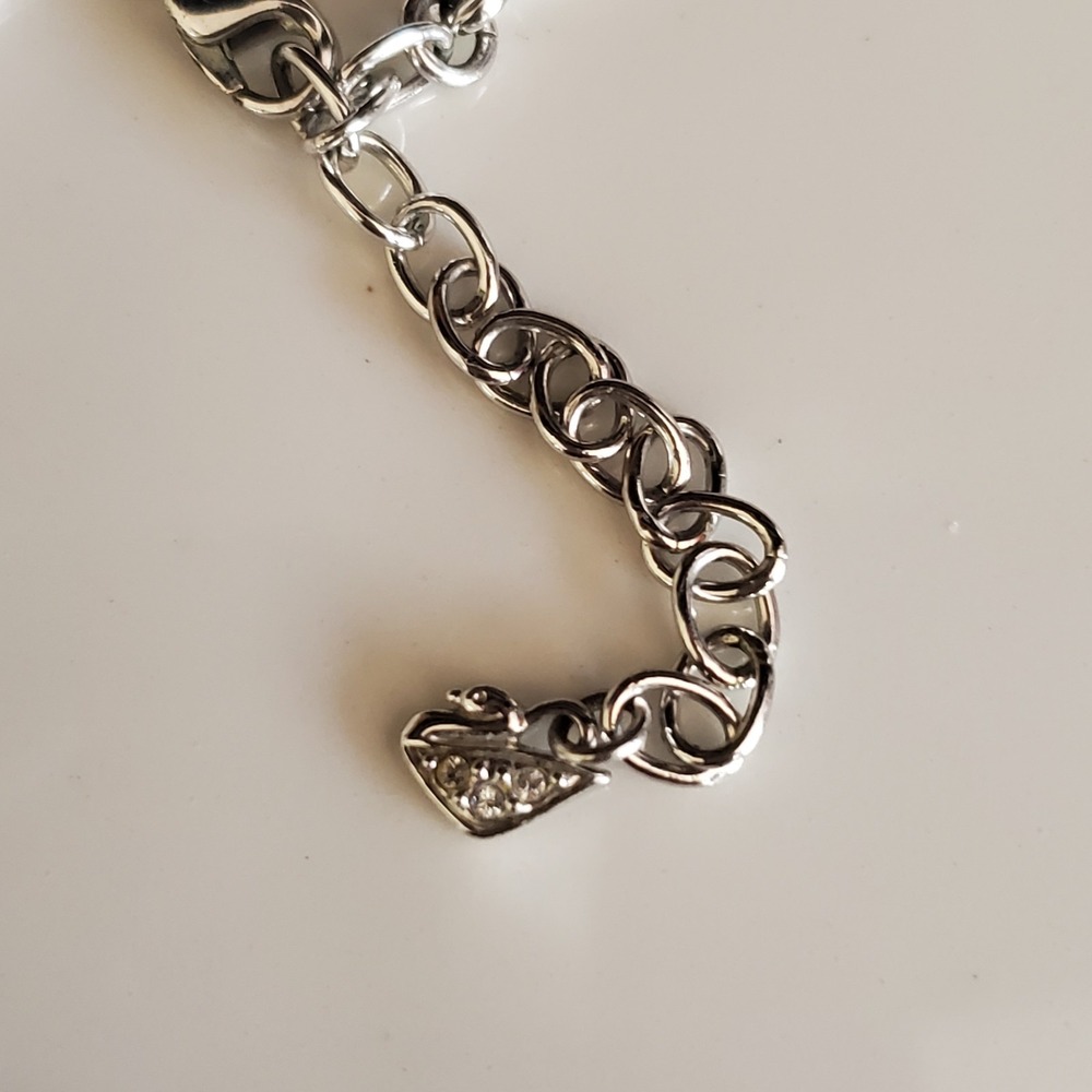 Swarovski Silver Crystal Link Necklace - Picture 6 of 11